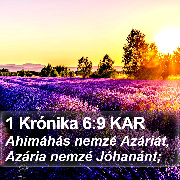 1 Krónika 6:9 KAR Bible Study