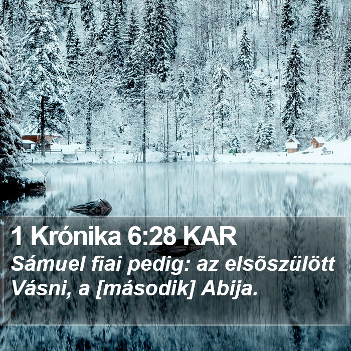 1 Krónika 6:28 KAR Bible Study