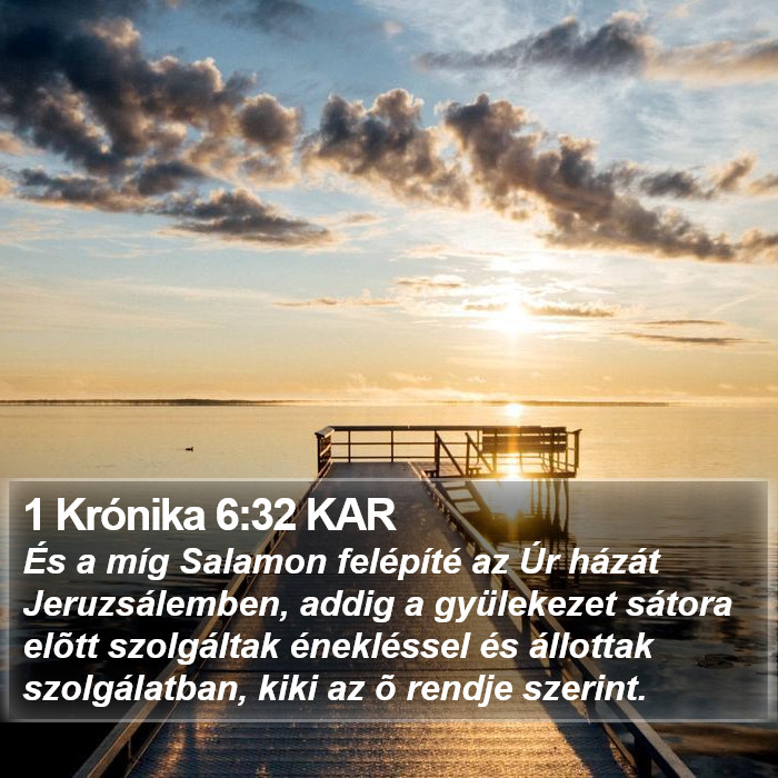 1 Krónika 6:32 KAR Bible Study