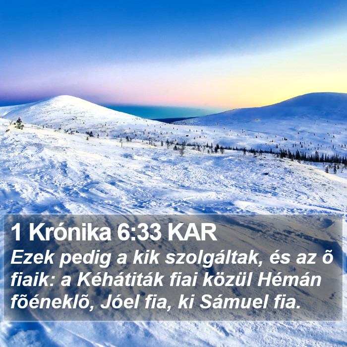 1 Krónika 6:33 KAR Bible Study