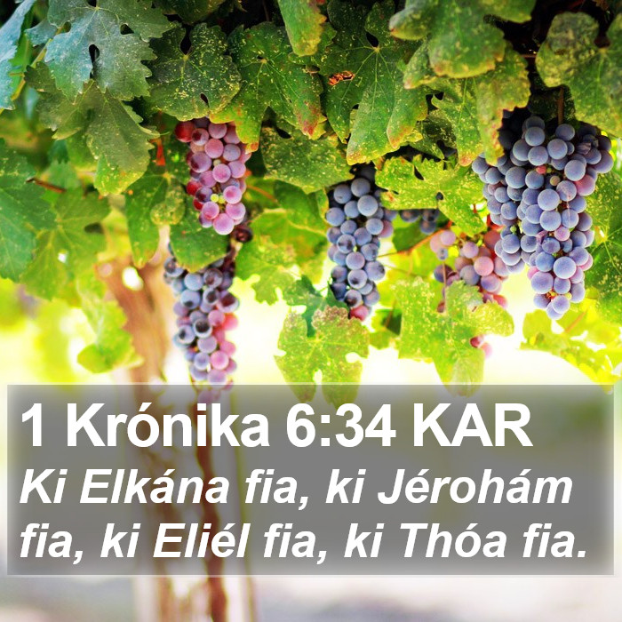 1 Krónika 6:34 KAR Bible Study