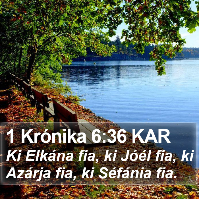 1 Krónika 6:36 KAR Bible Study