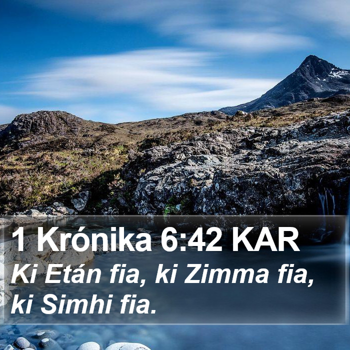 1 Krónika 6:42 KAR Bible Study