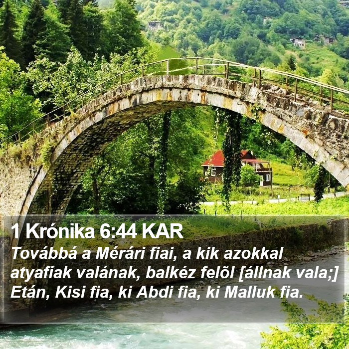 1 Krónika 6:44 KAR Bible Study