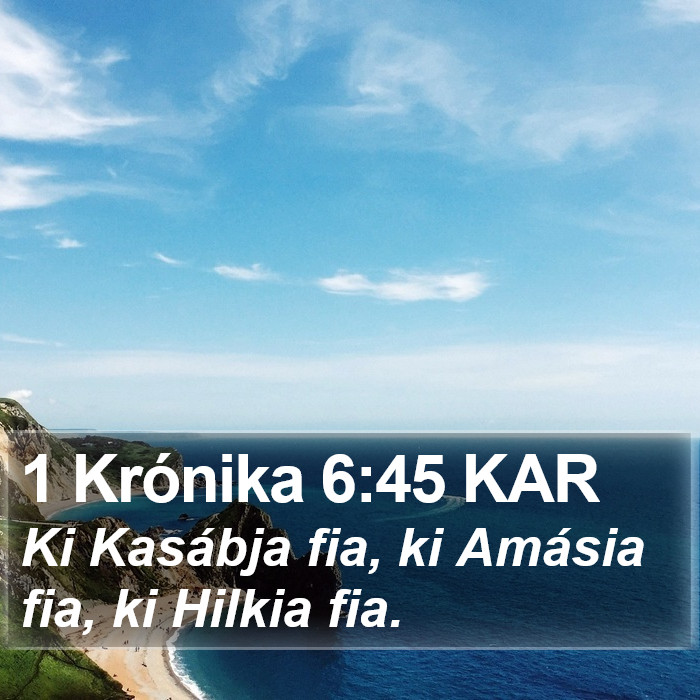 1 Krónika 6:45 KAR Bible Study