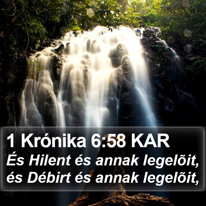 1 Krónika 6:58 KAR Bible Study