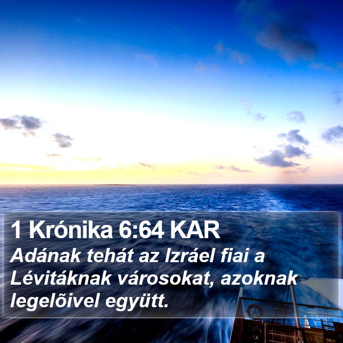 1 Krónika 6:64 KAR Bible Study