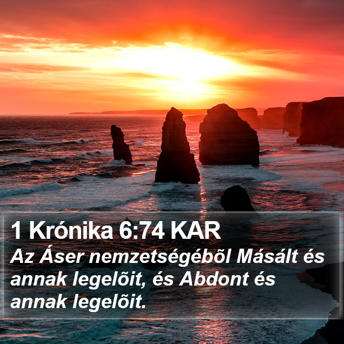 1 Krónika 6:74 KAR Bible Study