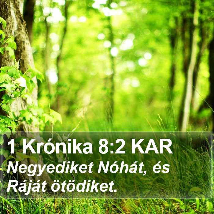 1 Krónika 8:2 KAR Bible Study