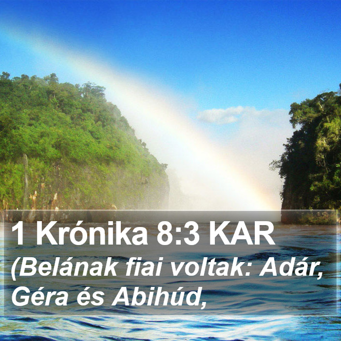 1 Krónika 8:3 KAR Bible Study