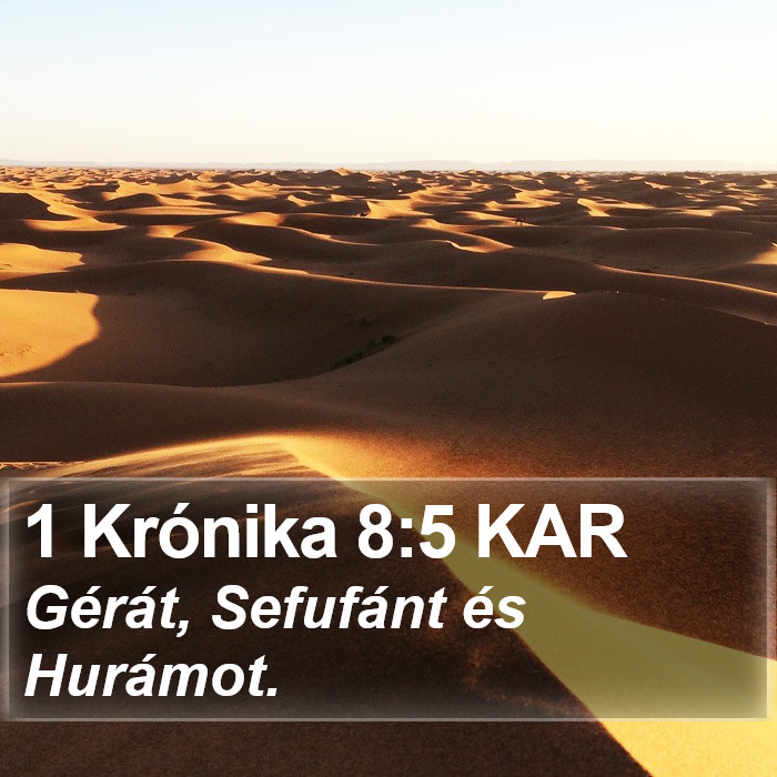 1 Krónika 8:5 KAR Bible Study