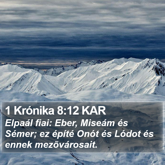 1 Krónika 8:12 KAR Bible Study