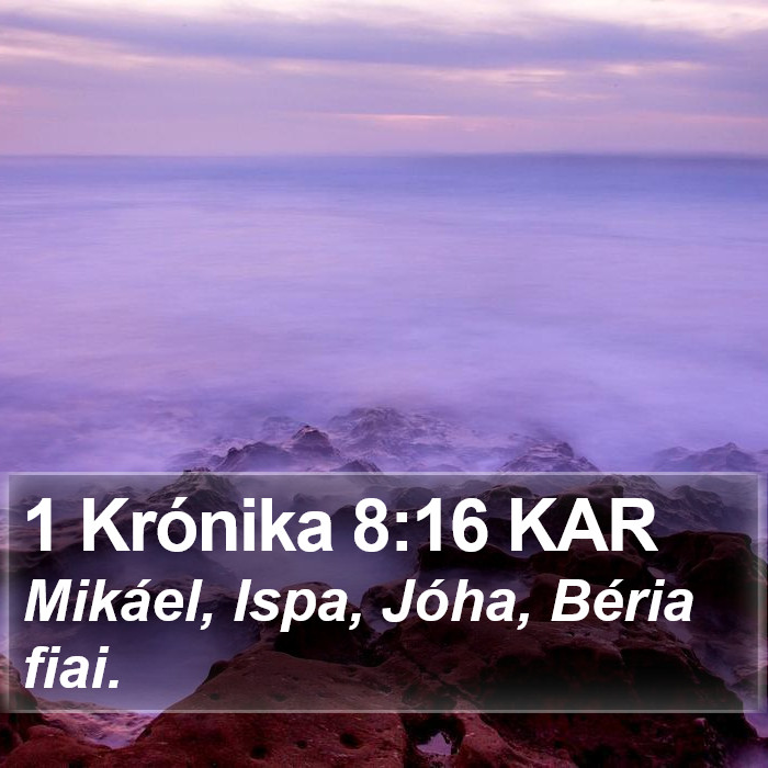 1 Krónika 8:16 KAR Bible Study