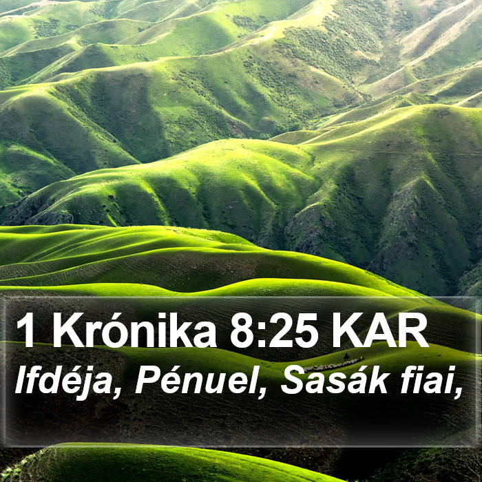 1 Krónika 8:25 KAR Bible Study