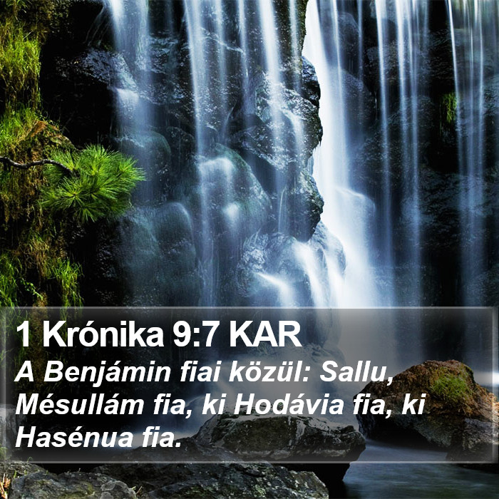 1 Krónika 9:7 KAR Bible Study