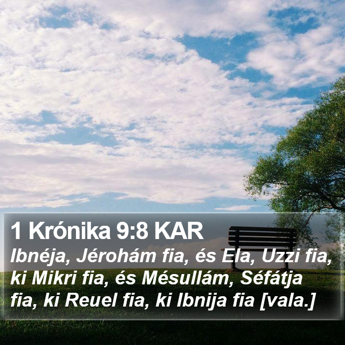 1 Krónika 9:8 KAR Bible Study