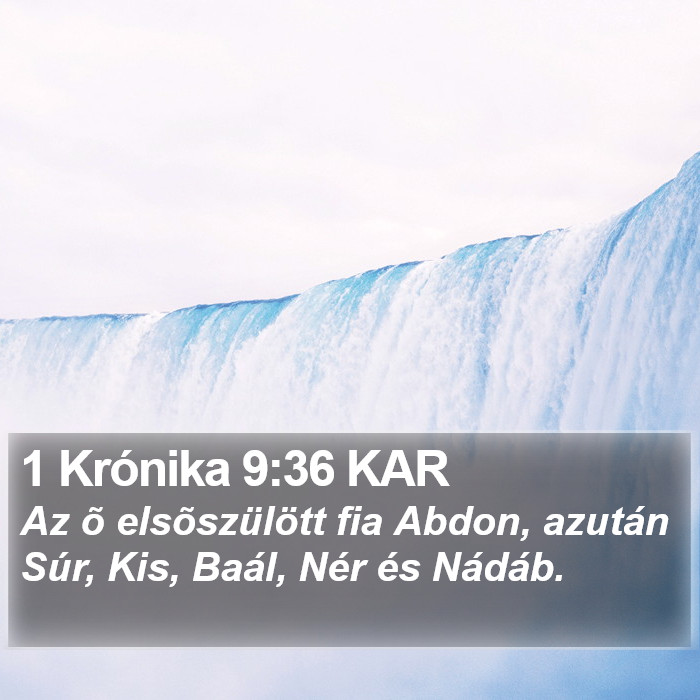 1 Krónika 9:36 KAR Bible Study