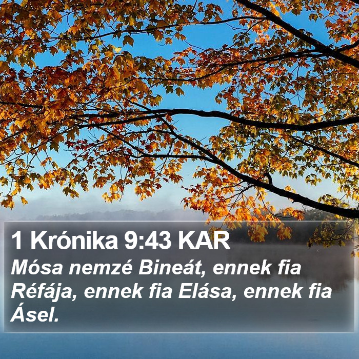 1 Krónika 9:43 KAR Bible Study