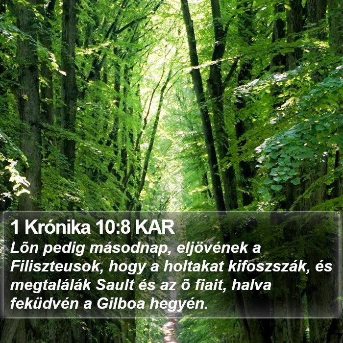 1 Krónika 10:8 KAR Bible Study