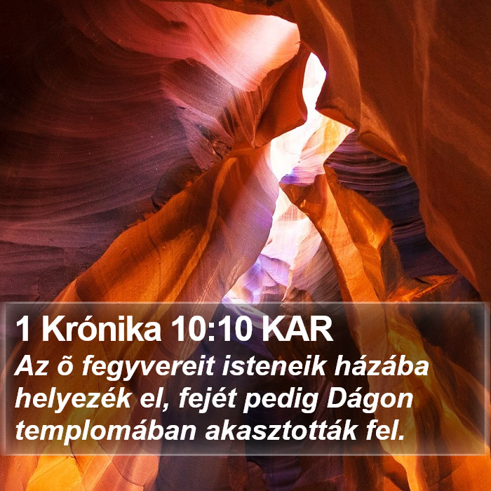 1 Krónika 10:10 KAR Bible Study