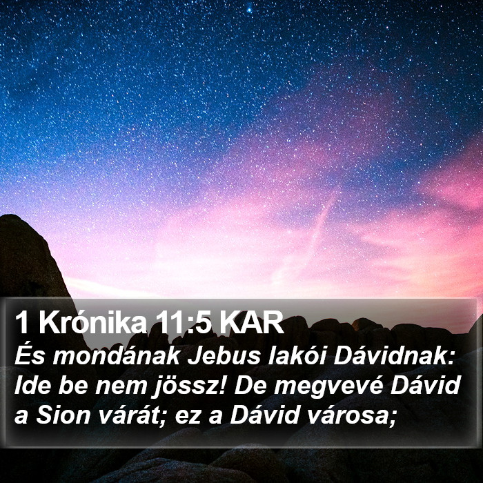 1 Krónika 11:5 KAR Bible Study