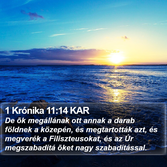 1 Krónika 11:14 KAR Bible Study