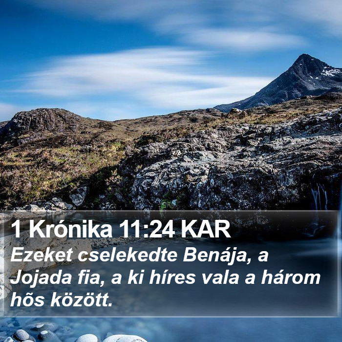 1 Krónika 11:24 KAR Bible Study