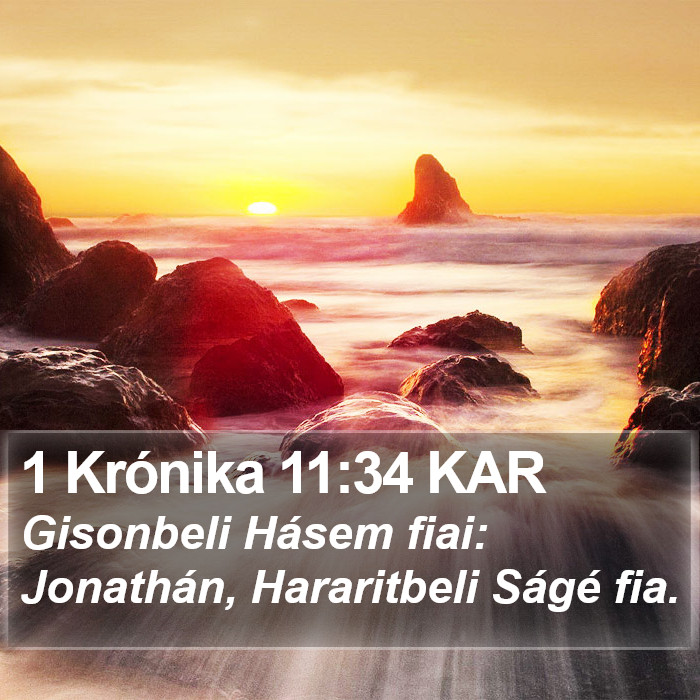 1 Krónika 11:34 KAR Bible Study