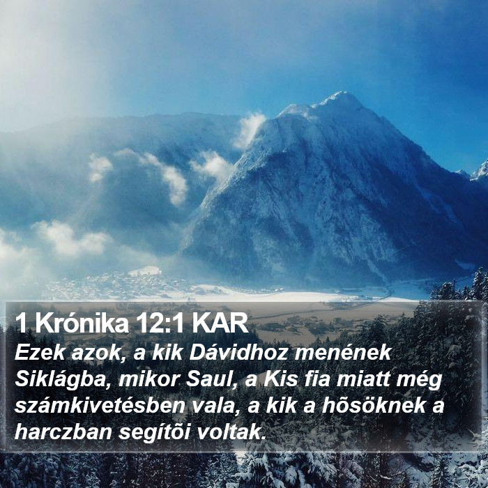 1 Krónika 12:1 KAR Bible Study