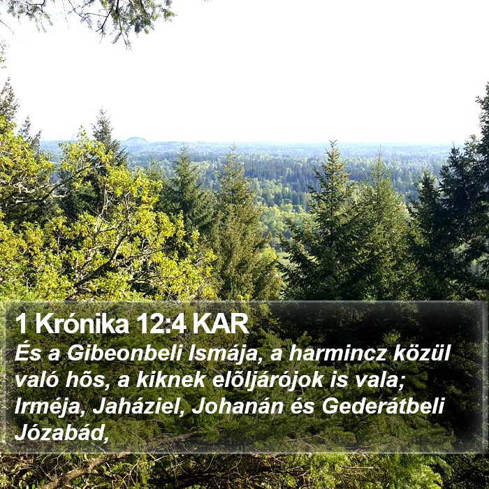 1 Krónika 12:4 KAR Bible Study