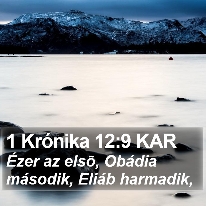 1 Krónika 12:9 KAR Bible Study