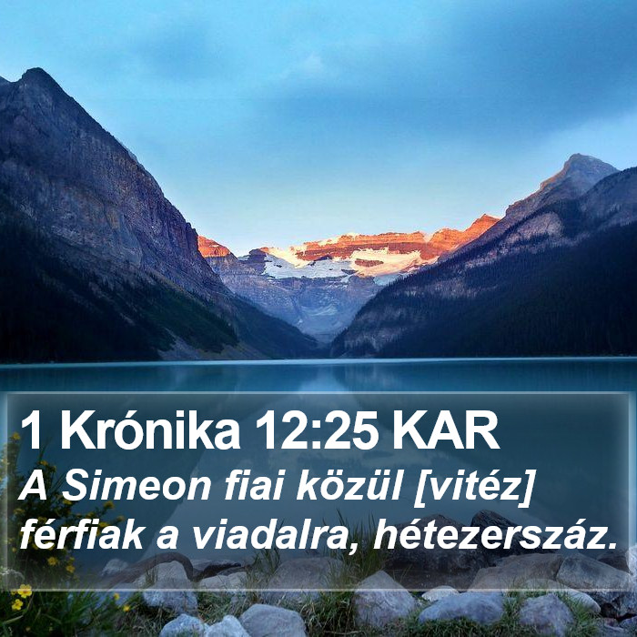 1 Krónika 12:25 KAR Bible Study