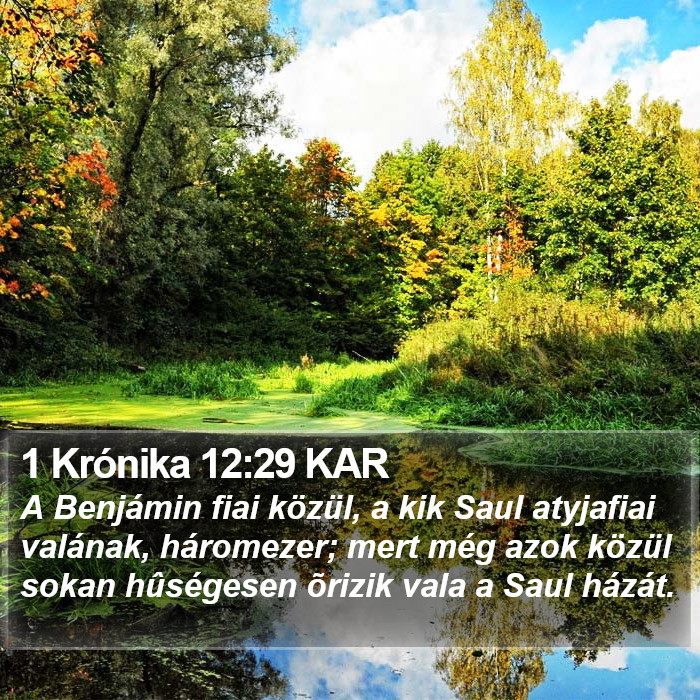 1 Krónika 12:29 KAR Bible Study