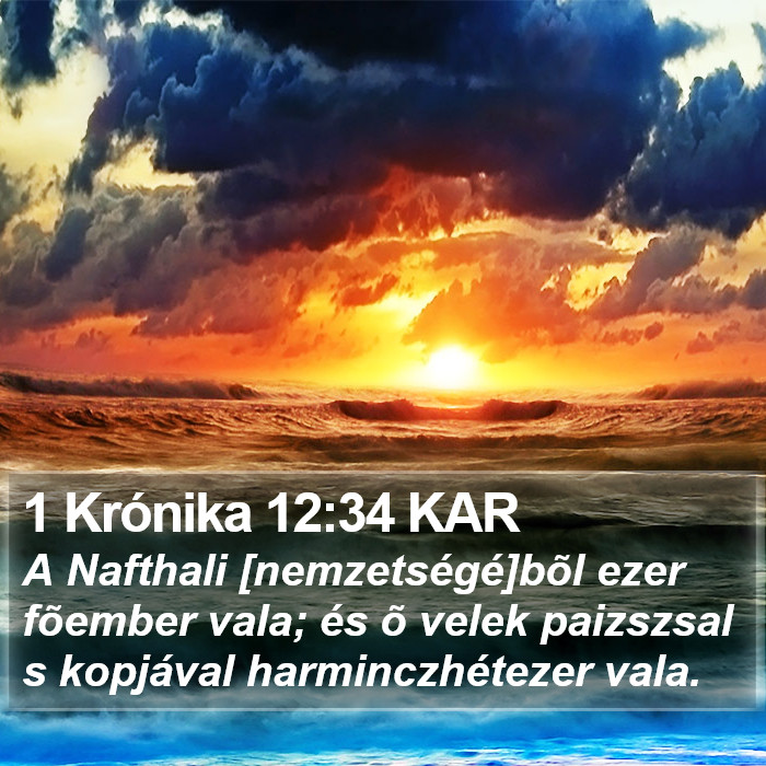 1 Krónika 12:34 KAR Bible Study