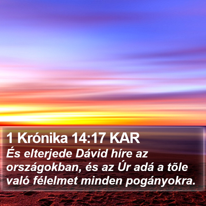 1 Krónika 14:17 KAR Bible Study