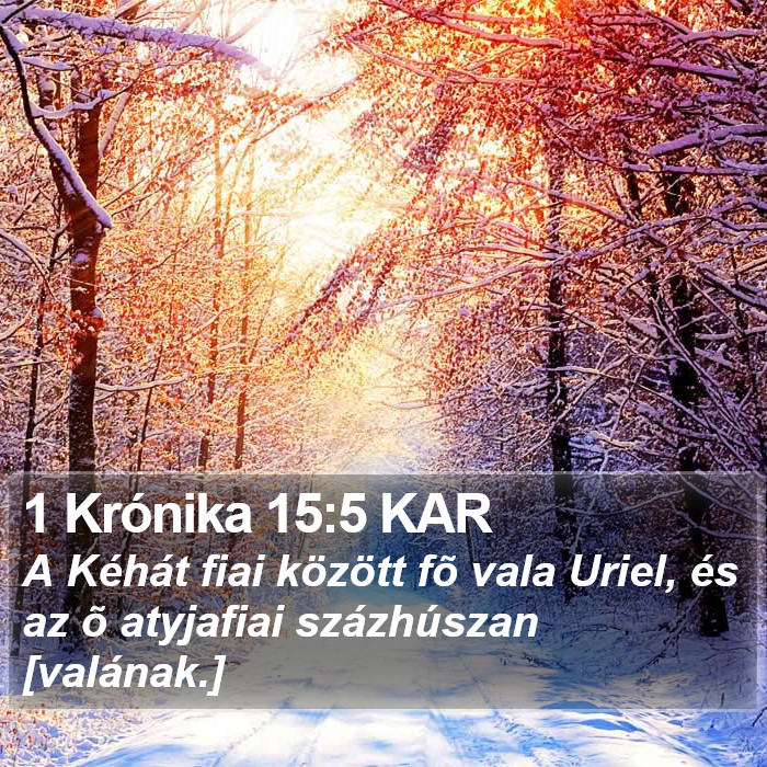 1 Krónika 15:5 KAR Bible Study