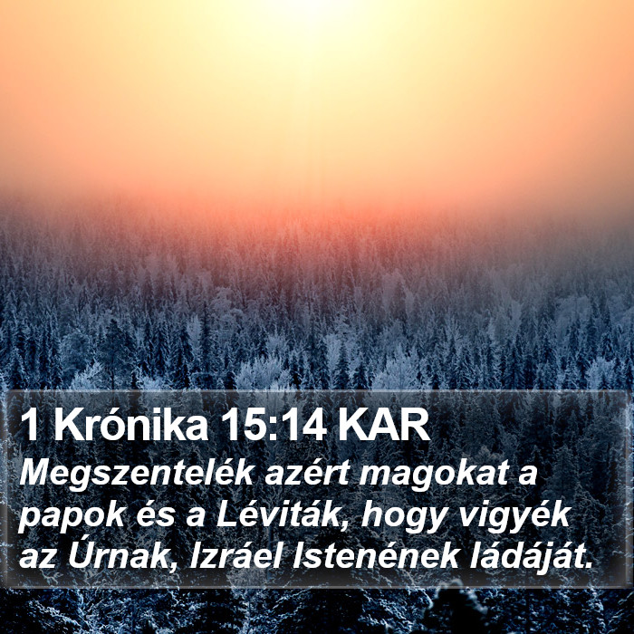 1 Krónika 15:14 KAR Bible Study