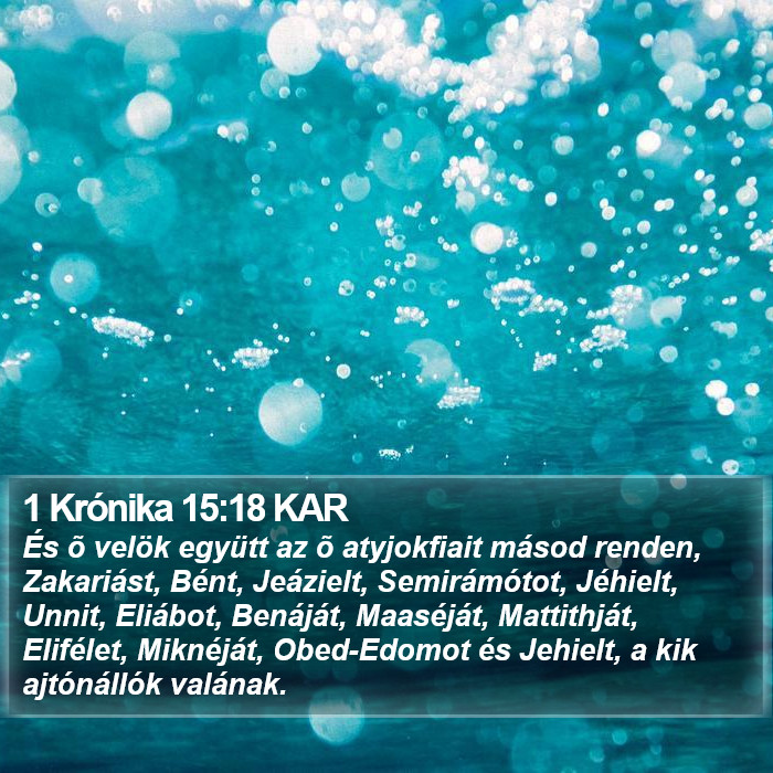 1 Krónika 15:18 KAR Bible Study