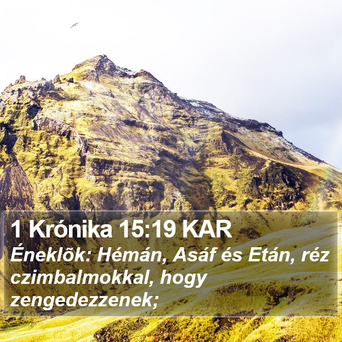 1 Krónika 15:19 KAR Bible Study