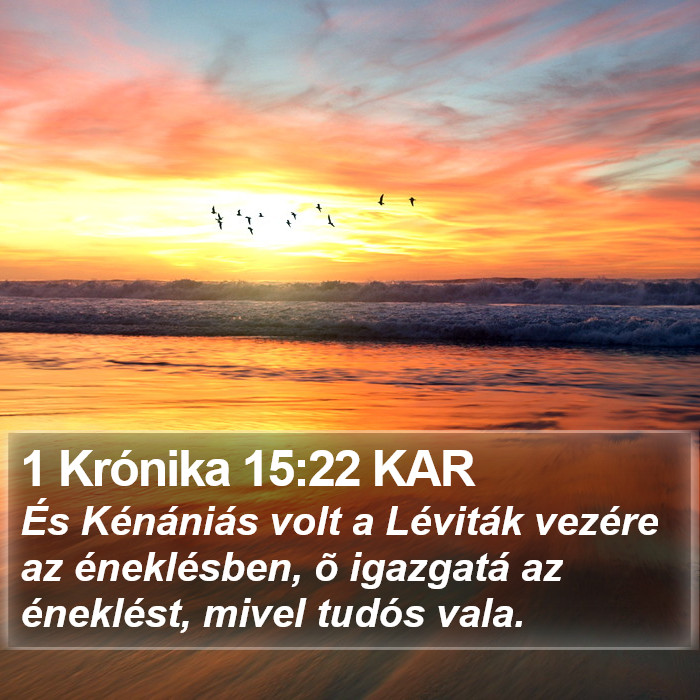 1 Krónika 15:22 KAR Bible Study