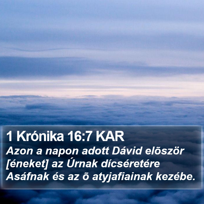 1 Krónika 16:7 KAR Bible Study