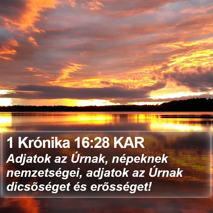 1 Krónika 16:28 KAR Bible Study