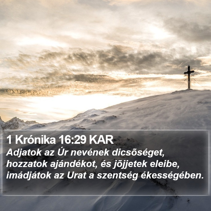 1 Krónika 16:29 KAR Bible Study