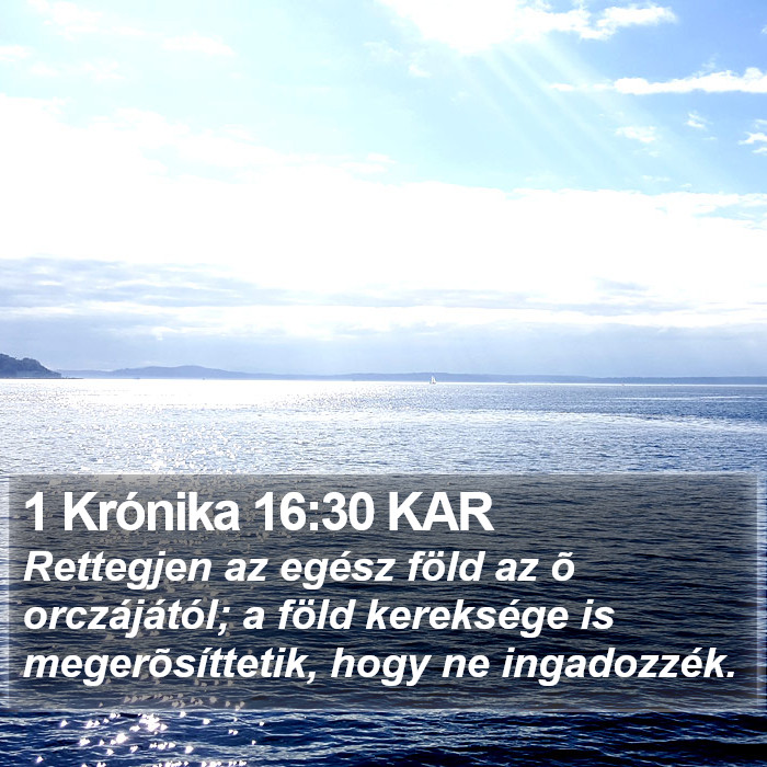 1 Krónika 16:30 KAR Bible Study