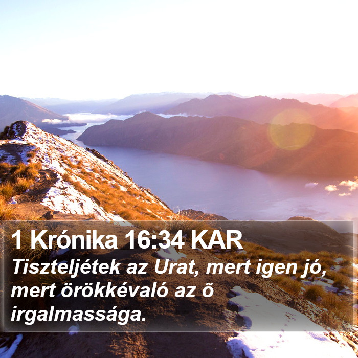 1 Krónika 16:34 KAR Bible Study