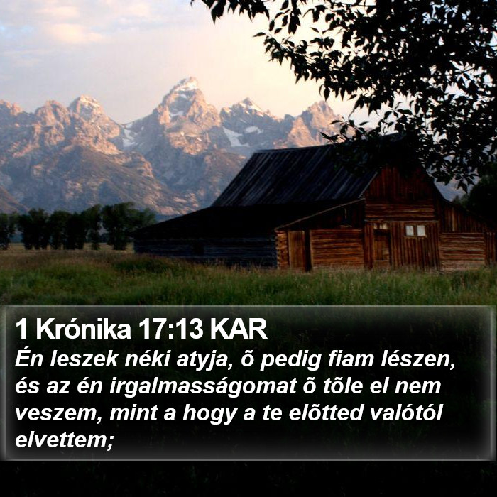 1 Krónika 17:13 KAR Bible Study