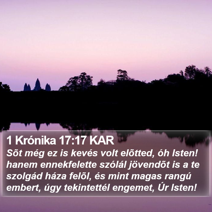 1 Krónika 17:17 KAR Bible Study