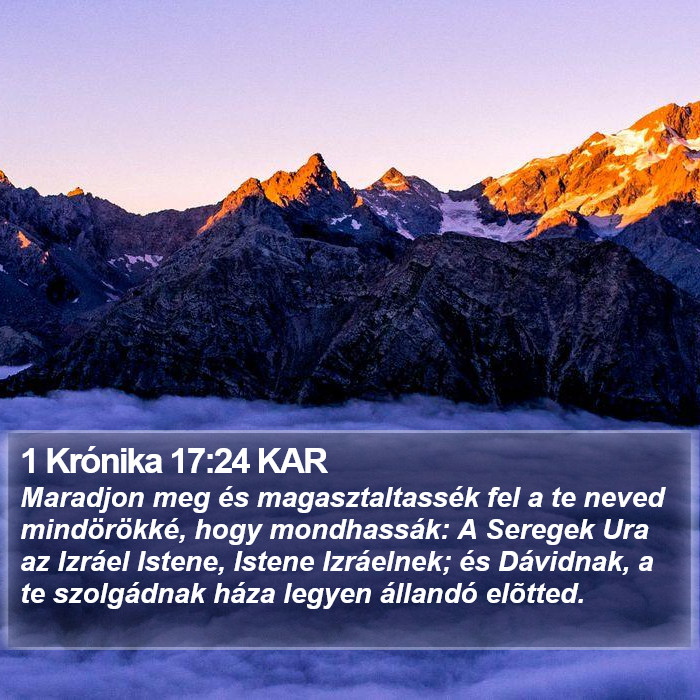 1 Krónika 17:24 KAR Bible Study