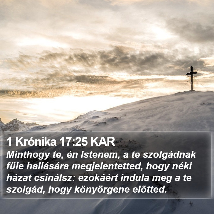 1 Krónika 17:25 KAR Bible Study