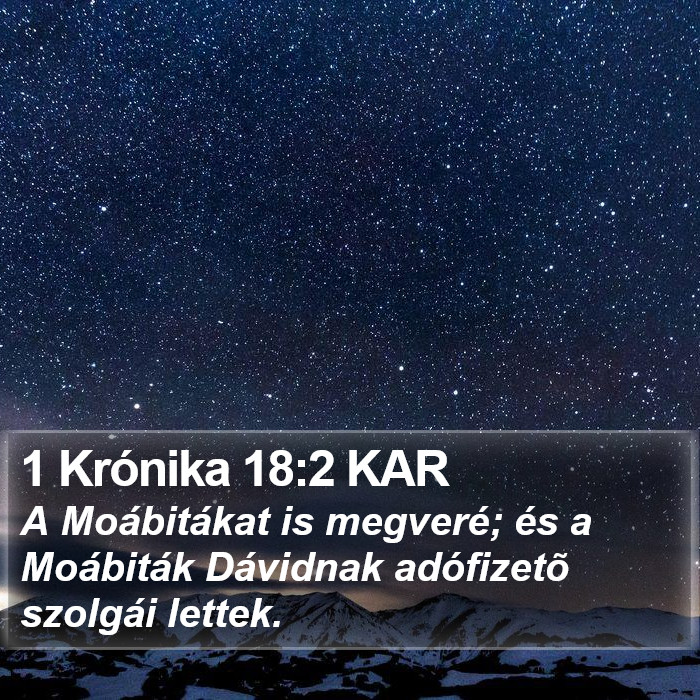 1 Krónika 18:2 KAR Bible Study